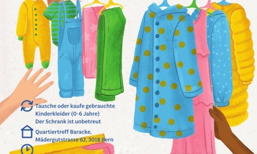 Offener Kinderkleiderschrank