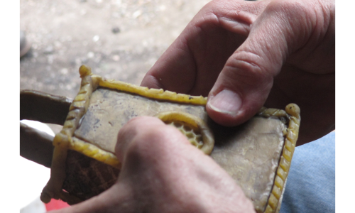 Workshop on lost wax bronze casting from Benin