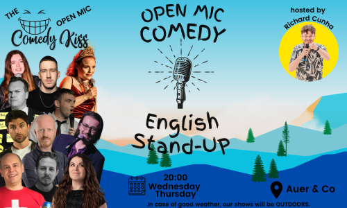 Comedy Kiss - Wednesday Outdoor Open Mic Comedy